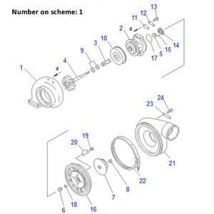 For Komatsu PC650-3 PC650LC-5 PC650SE-3 PC710-5 PC1600-1 Engine SA6D140 Turbo KTR110A-1J Turbocharger 6505-11-6110
